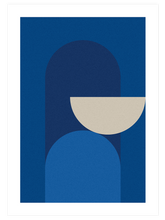 Geometrik Form Mavi N3 - Art Print